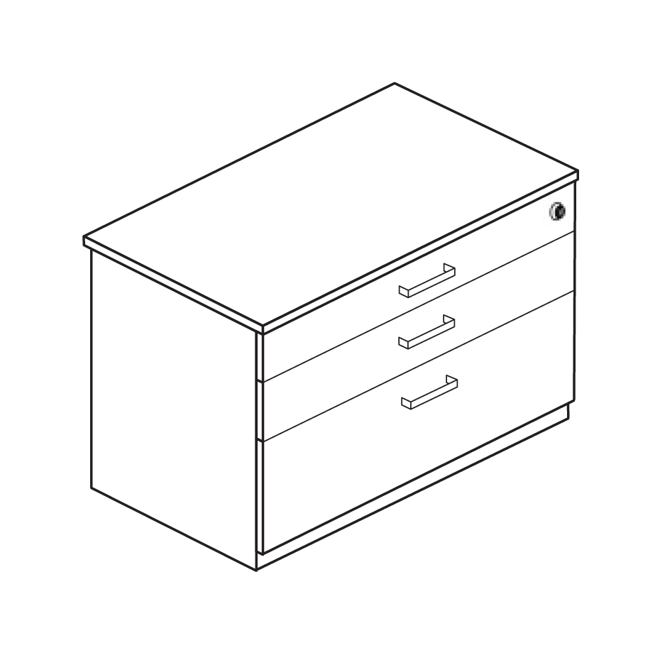 30" Lateral Box/Box/File Tuxedo